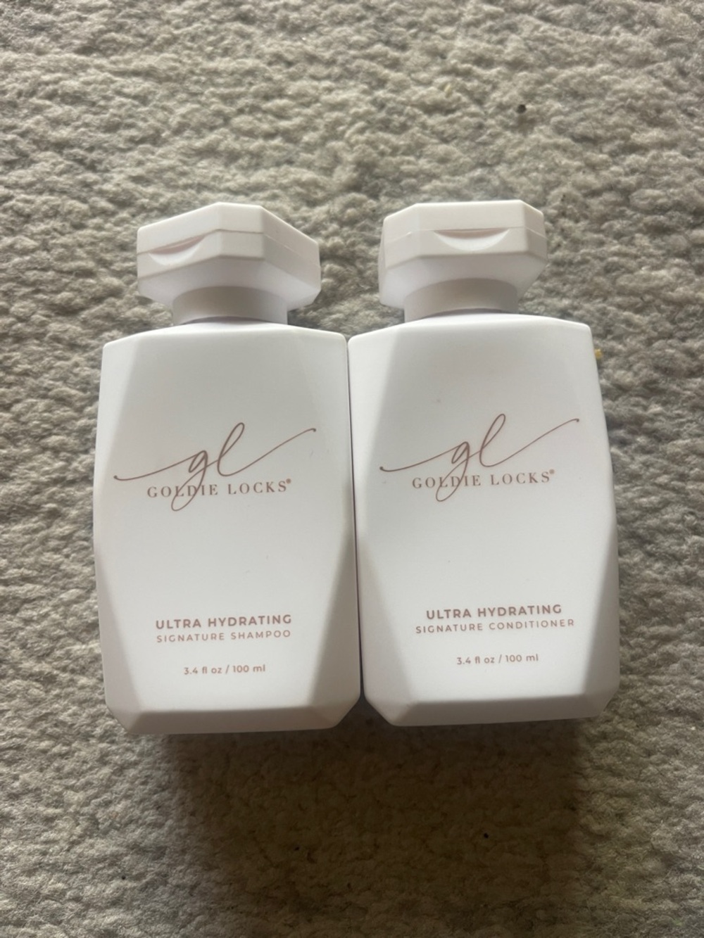 GoldieLocks  shampoo & conditioner both more than 1/2 filled. Protein, free hair